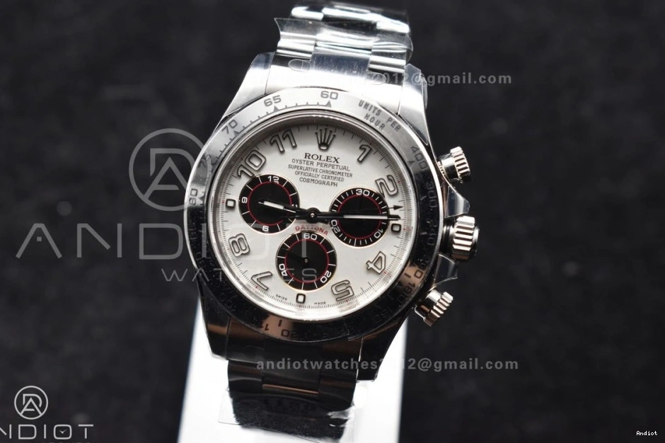 White 1:1 Dial V2 116509 Best on Bracelet SA4130 Daytona Edition SS Markers Arabic Clean 0502
